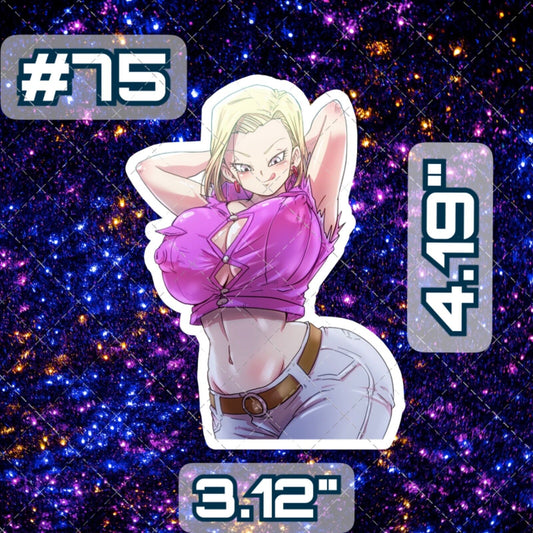 Anime vinyl sticker #75, Sexy android 18, Dragon ball