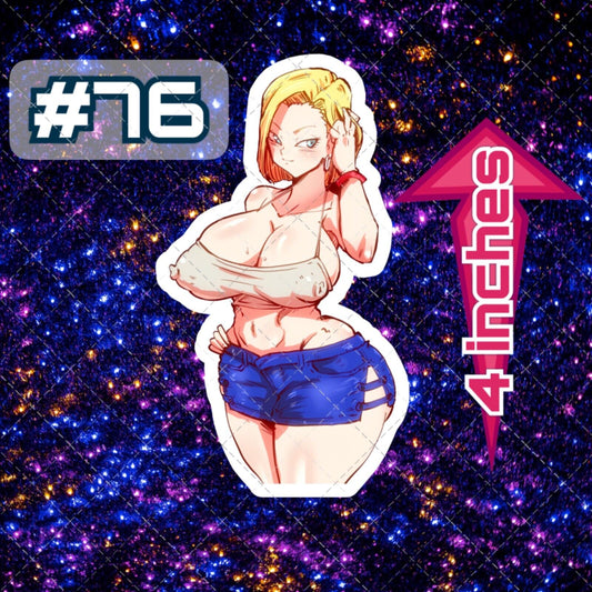 Anime vinyl sticker #76, android 18, Dragon ball