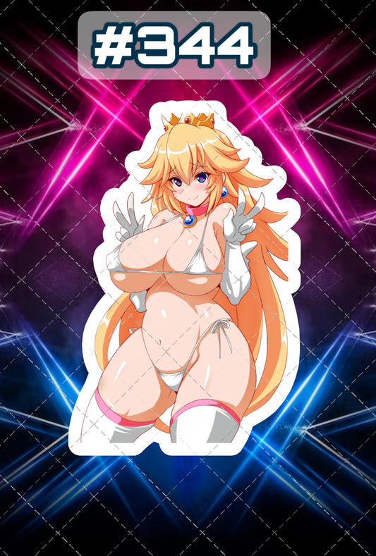 Anime vinyl sticker #344, sexy decal, Sexy Princess Peach