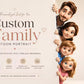 Custom Family Portrait From Photos – Personalized Cartoon Wall Art Print