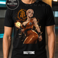 Martial Arts Warrior Anime T-Shirt – Halftone or Black Knockout