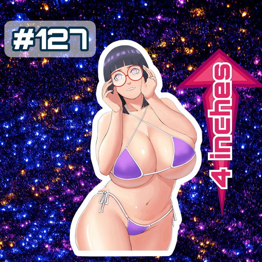 Anime vinyl sticker #127, sexy Hinata, Naruto