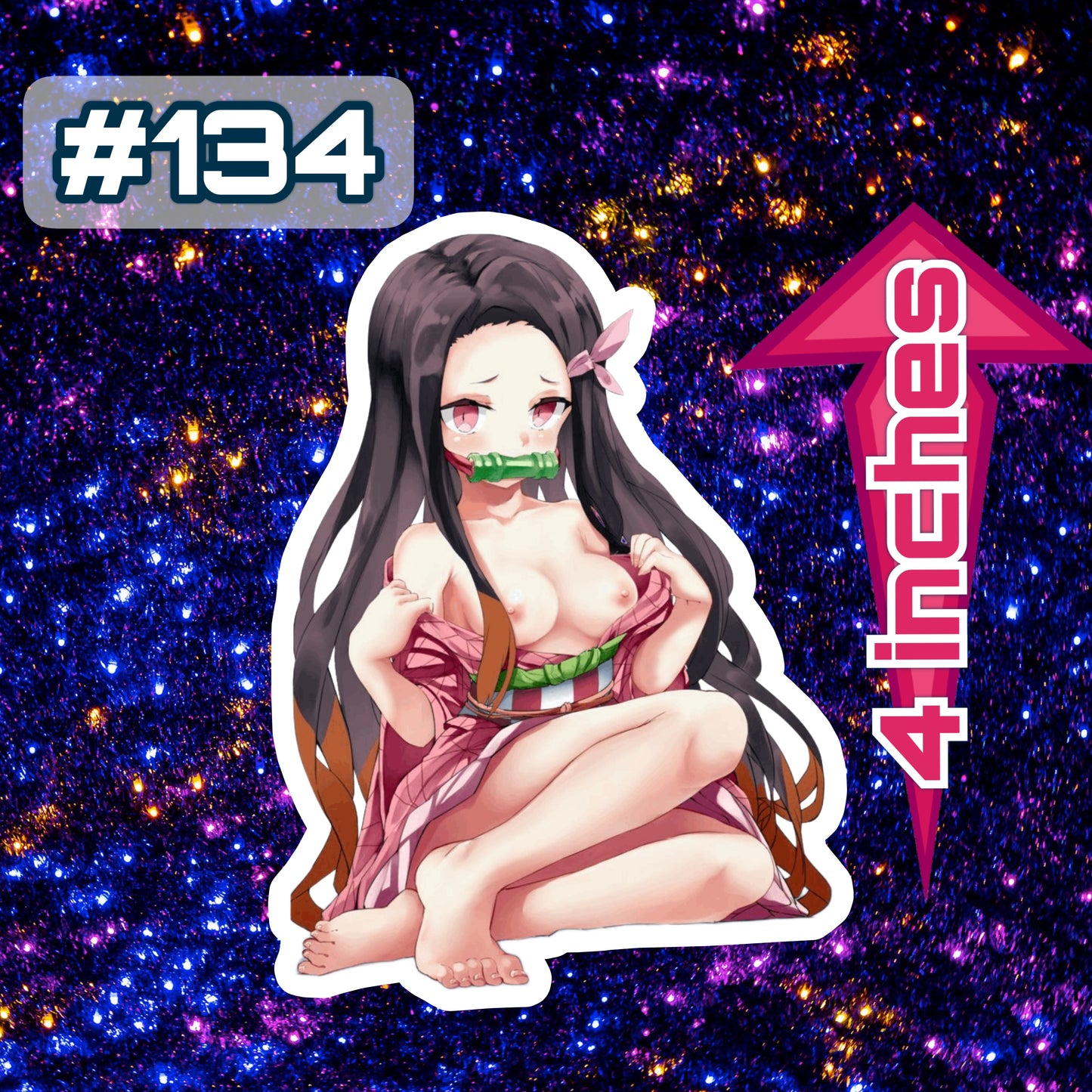 Anime vinyl sticker #134 , Hentai, Demond Slayer, Nezuko Kamado,