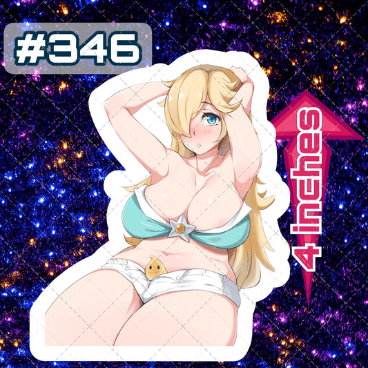 Anime vinyl sticker #346, sexy decal, Sexy Princess Peach