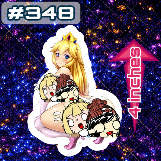 Anime vinyl sticker #348, sexy decal, Sexy Princess Peach,