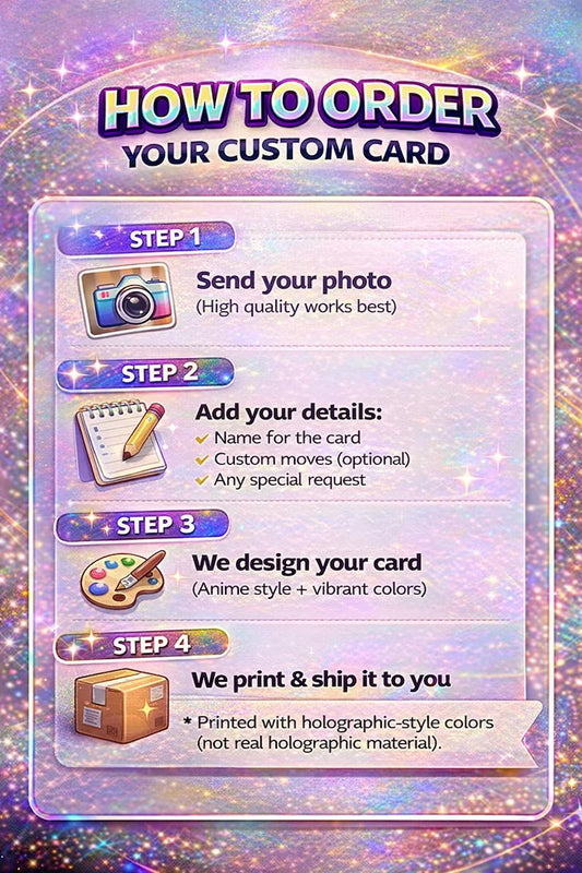 Custom Anime Trainer Card From Your Photo – Personalized 4-Inch Sticker