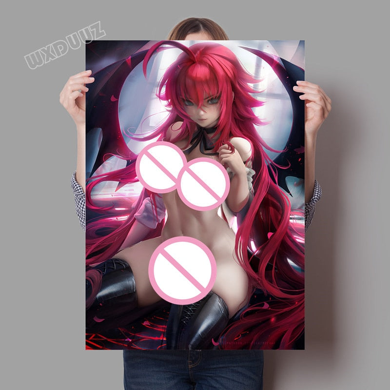 Girl anime sexy cute art painting poster game room decoration home decoration living canvas painting Y47