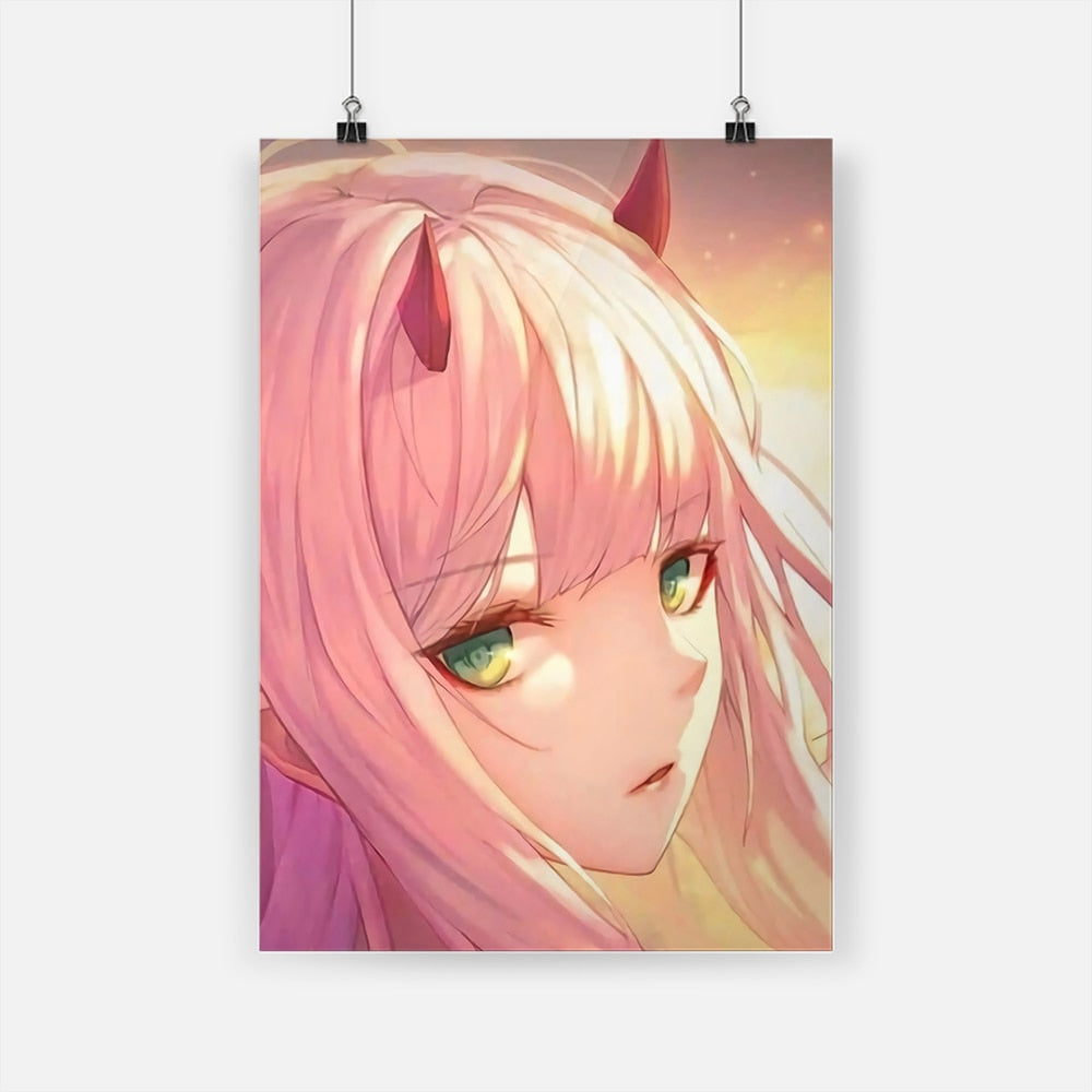 Anime Franxx Zero Two Kid art Poster Canvas Wall Art Decoration prints for living Kid Children room Home bedroom decor painting