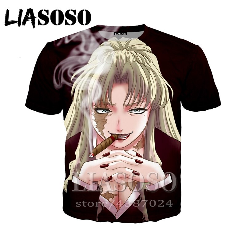 LIASOSO Summer Japanese Anime Shirt Men's Clothing 3D Print Women's Casual Tight T-shirt 2020 Hip Hop Fashion Tee Black Lagoon