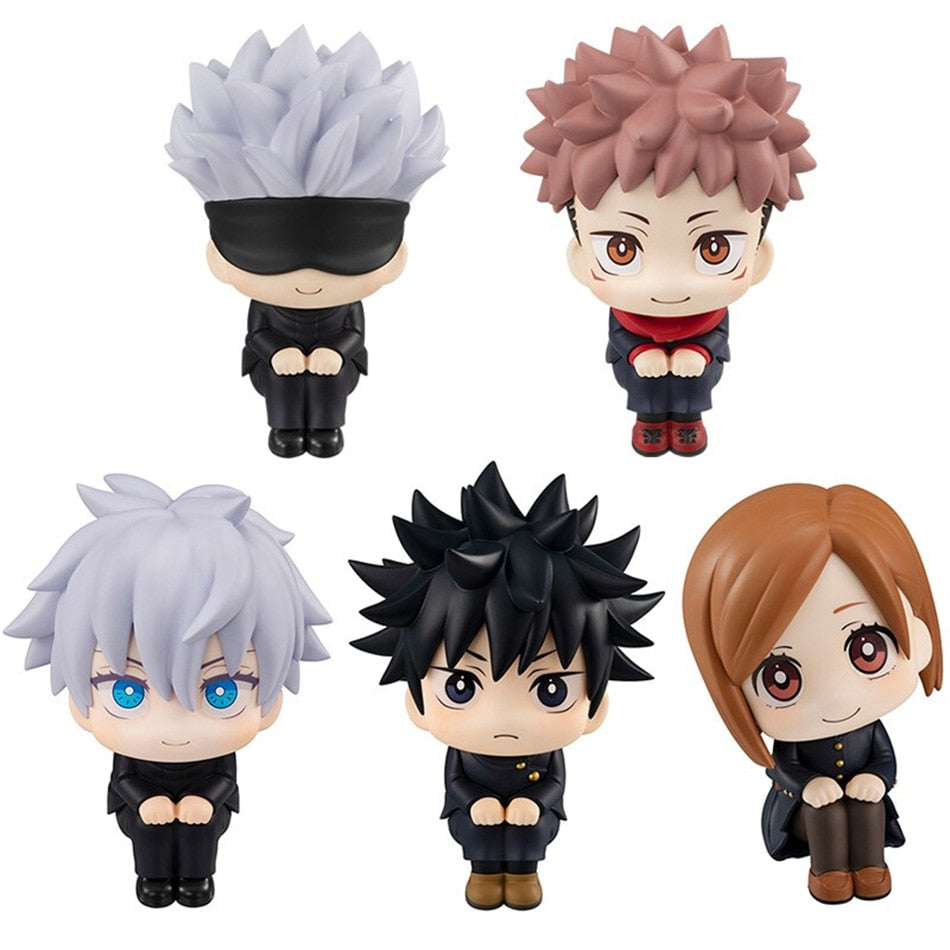 10cm Anime Jujutsu Kaisen Figure Itadori Yuji Gojo Satori Fushiguro Megumi Kugisaki Kawaii Toy Car Decoration PVC Model Gift