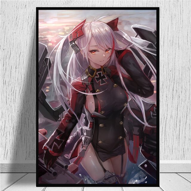 Canvas Nordic Painting Wall Art Azur Lane Prinz Eugen Anime Printed HD Sexy Poster Modular Pictures Home Decor Modular No Framed