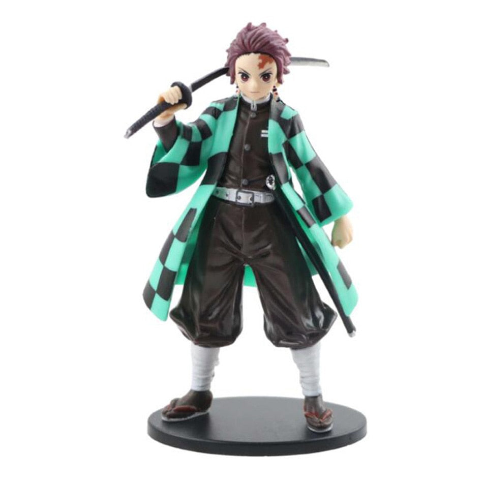 Anime Demon Slayer Figure Kamado Tanjirou Nezuko Action Figures PVC Model Toys Zenitsu Figurine Inosuke Kimetsu No Yaiba Figura