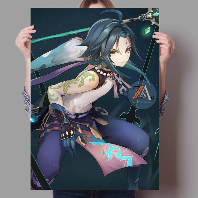 Japanese Anime Poster Genshin Impact Character Canvas Print Art Wall Decoration Mural For Family Children Room Decor Pictures