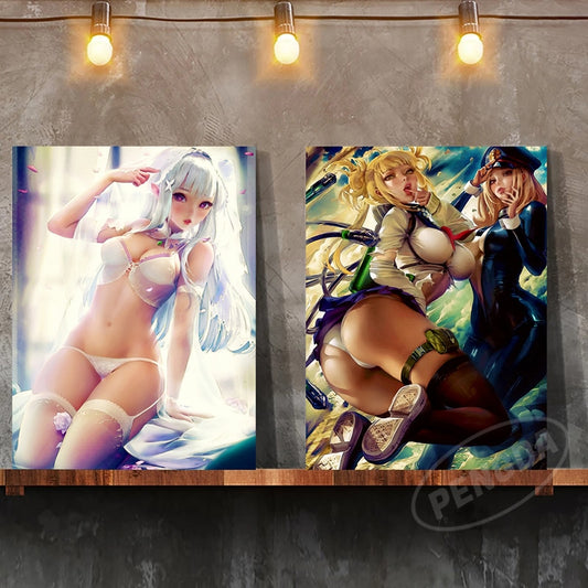 Canvas Hd Printed Sexy Girl Pictures Wall Art Anime Character Paintings Home Decor Nude Figure Modular Posters For Living Room