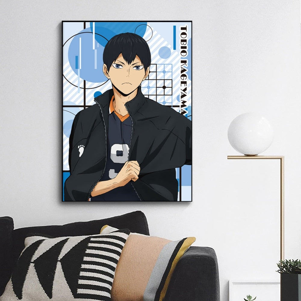 Haikyuu Anime Poster Character Volleyball Boy Canvas Painting Print Cuadros Art Wall Modern Home Living Room Decoration Frameles