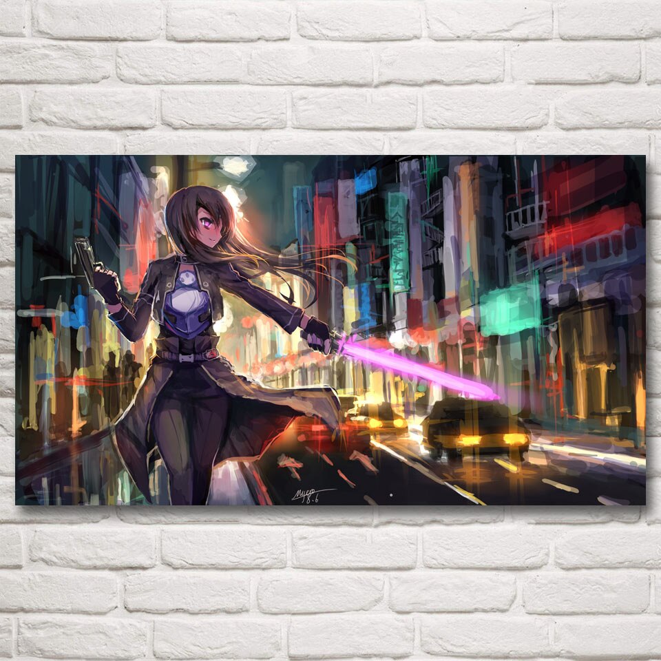 Kirigaya Kazuto Sword Art Online Anime Ideo Game Home Decor Painting Silk Posters and Prints Wall Picture Decoration Living Room