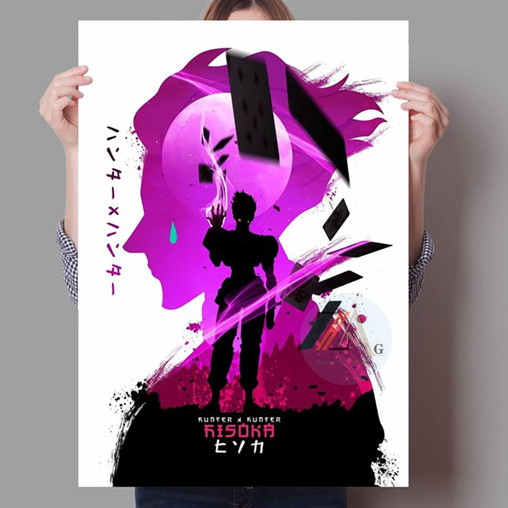 Hunter X Hunter Anime Poster Killua Zoldyck Kurapika Gon Freecss Hisoka Wall Decoration Canvas Print Painting Home Room Decor