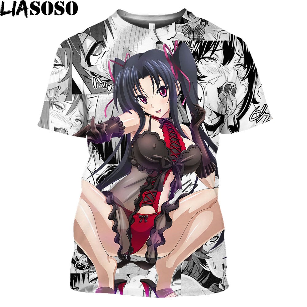 LIASOSO High School DXD Anime Men Women T Shirt 3D Prnt Sexy Girl Rias Kawaii Clothes Hentai Alternative Harajuku T-shirt