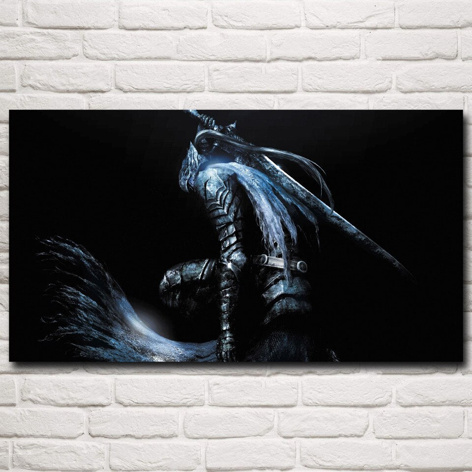 Warrior Sword Digital Dark Souls Video Games Posters and Prints Wall Art Silk Home Pictures Decoration Painting Living Room