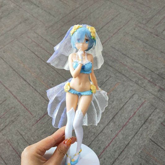 24CM Swimwear Wedding dress Anime cake Re:Life in a different world from zero Brianna Knickerbocker Rem doll Model toys Gift