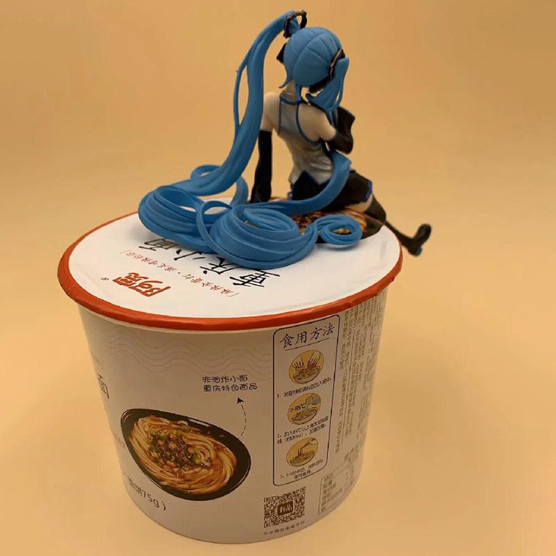 Japan Anime Hatsune Miku Sexy Girls Noodle Stopper PVC Action Figures Model Toy Desktop Car Decor Collection Toy For Kids Gift