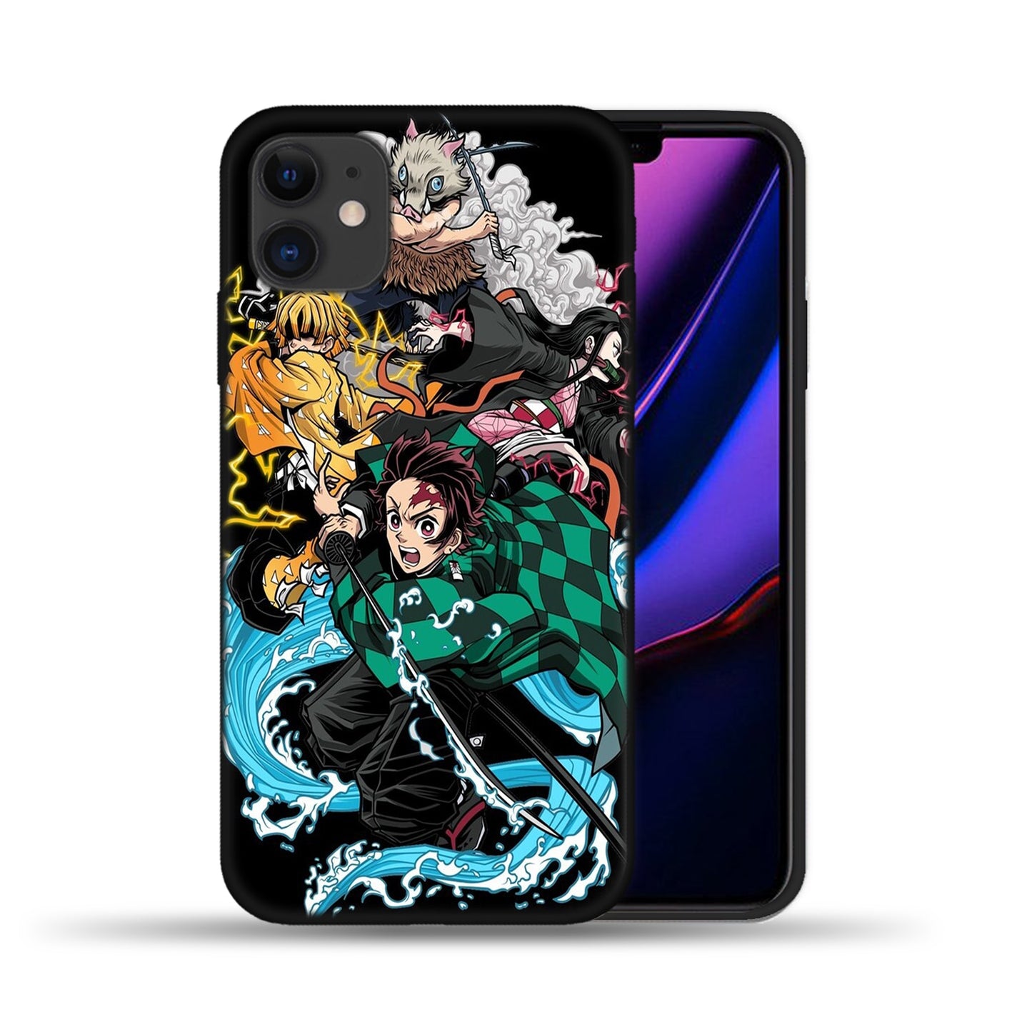 Demon Slayer Japan Anime Phone Case For iPhone 11 12 Pro Max X XS XR 6 6S 7 8 Plus 5S SE 2020 12Pro 12Mini Black Silicone Cover