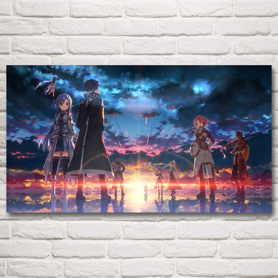 Kirigaya Kazuto Sword Art Online Anime Ideo Game Home Decor Painting Silk Posters and Prints Wall Picture Decoration Living Room