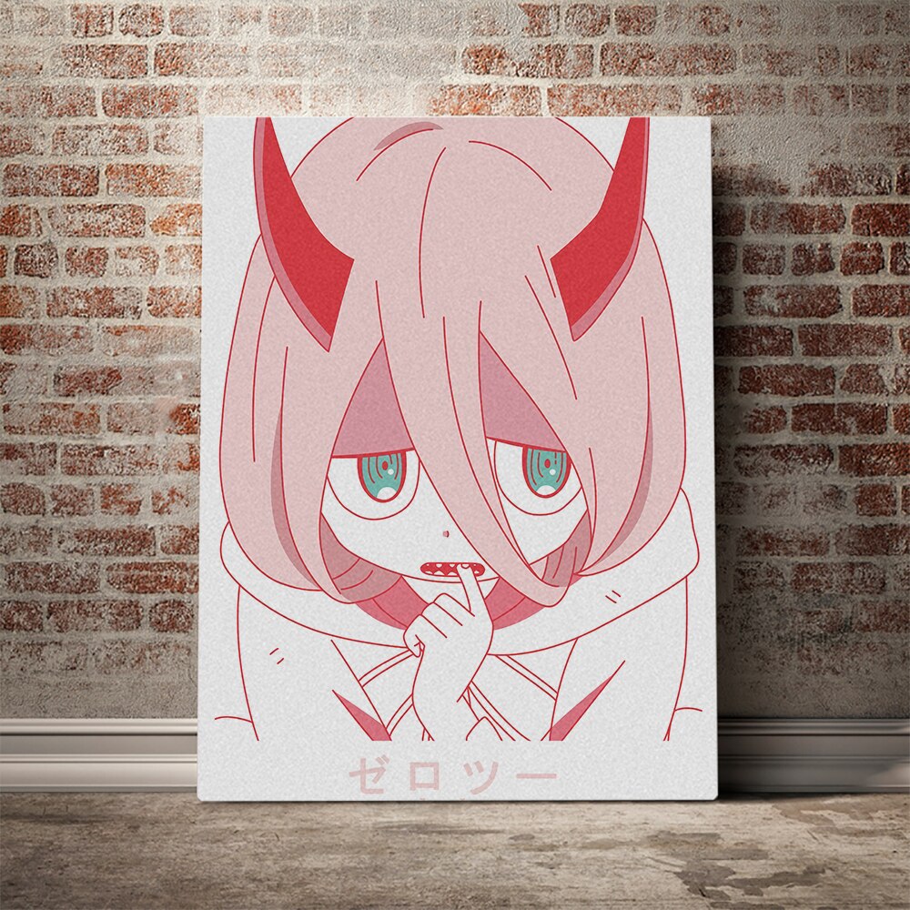 Anime Franxx Zero Two Kid art Poster Canvas Wall Art Decoration prints for living Kid Children room Home bedroom decor painting