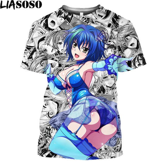 LIASOSO High School DXD Anime Men Women T Shirt 3D Prnt Sexy Girl Rias Kawaii Clothes Hentai Alternative Harajuku T-shirt