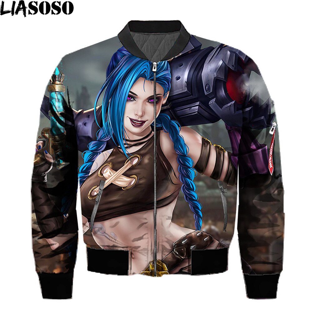 Anime Arcane League Of Legends 3D Printed Jackets Man Game LOL Punk Casual Bomber Jackets Harajuku Tops Coat Black Friday 2021