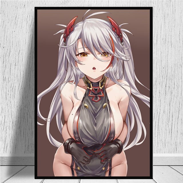 Canvas Nordic Painting Wall Art Azur Lane Prinz Eugen Anime Printed HD Sexy Poster Modular Pictures Home Decor Modular No Framed