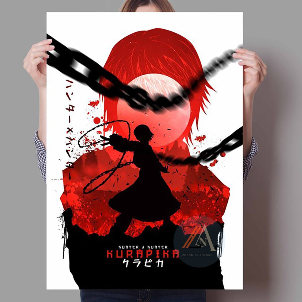 Hunter X Hunter Anime Poster Killua Zoldyck Kurapika Gon Freecss Hisoka Wall Decoration Canvas Print Painting Home Room Decor