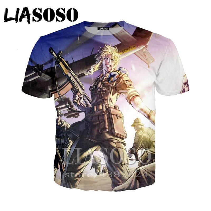 LIASOSO Summer Japanese Anime Shirt Men's Clothing 3D Print Women's Casual Tight T-shirt 2020 Hip Hop Fashion Tee Black Lagoon