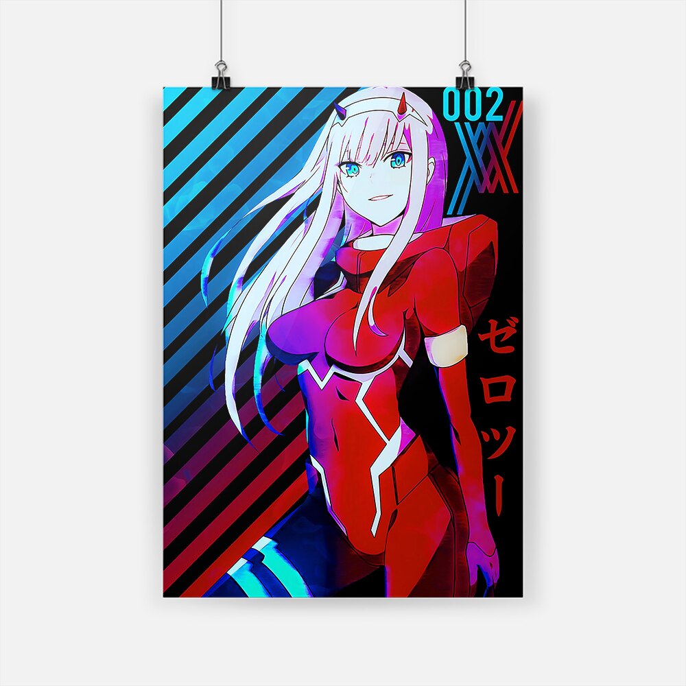 Anime Franxx Zero Two Kid art Poster Canvas Wall Art Decoration prints for living Kid Children room Home bedroom decor painting