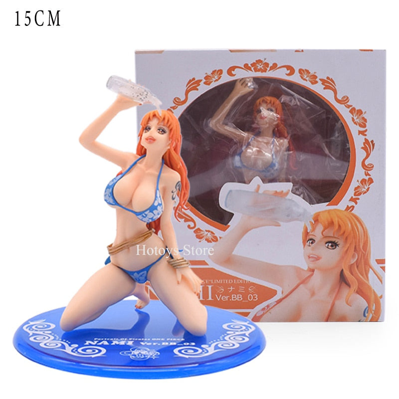 Anime One Piece Figure Nami GK Fashion Sexy Girl Figurine Toys PVC Action Figure Drunk kimono Nami Collection Model Toy Gifts