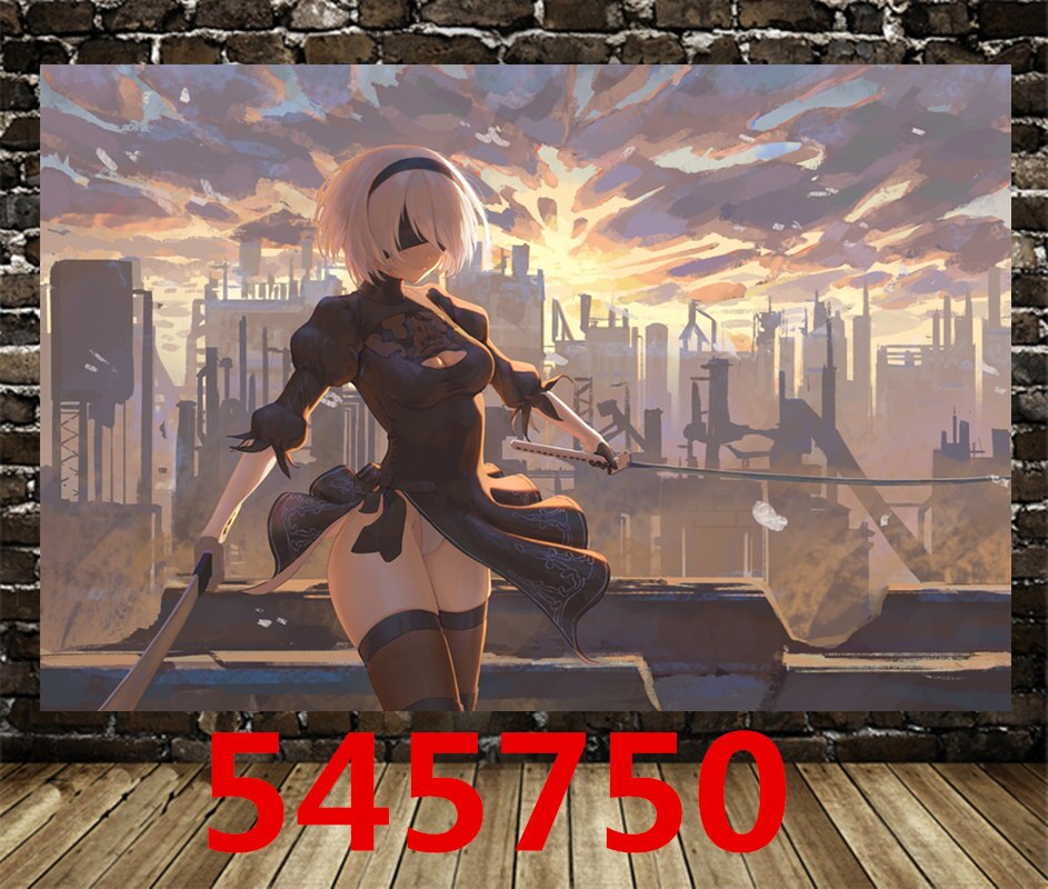 NieR:Automata HD Game Poster Anime Printing Poster Canvas Painting Live Room Wall Scroll Wall Stickers Home Decoration Painting