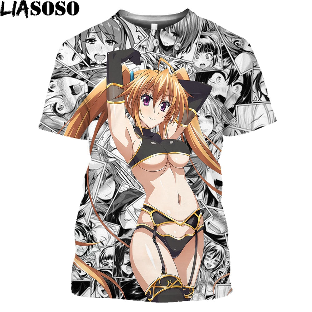 LIASOSO High School DXD Anime Men Women T Shirt 3D Prnt Sexy Girl Rias Kawaii Clothes Hentai Alternative Harajuku T-shirt