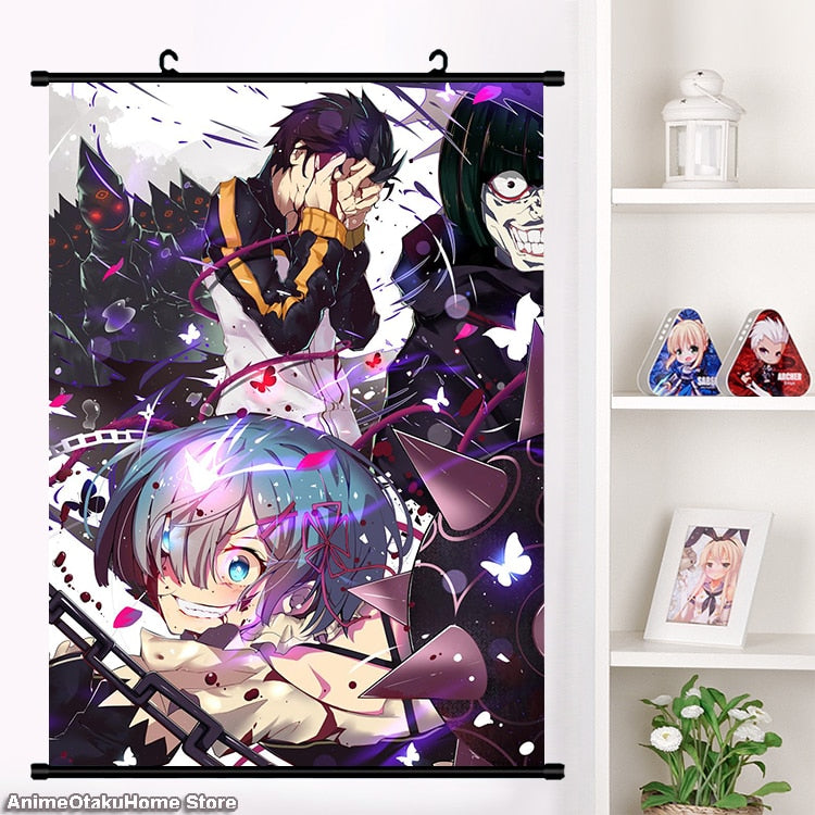 Anime Re:zero kara hajimeru isekai seikatsu Rem Ram Emilia Satella Girl Wall Scroll Mural Poster Wall Hanging Poster Home Decor