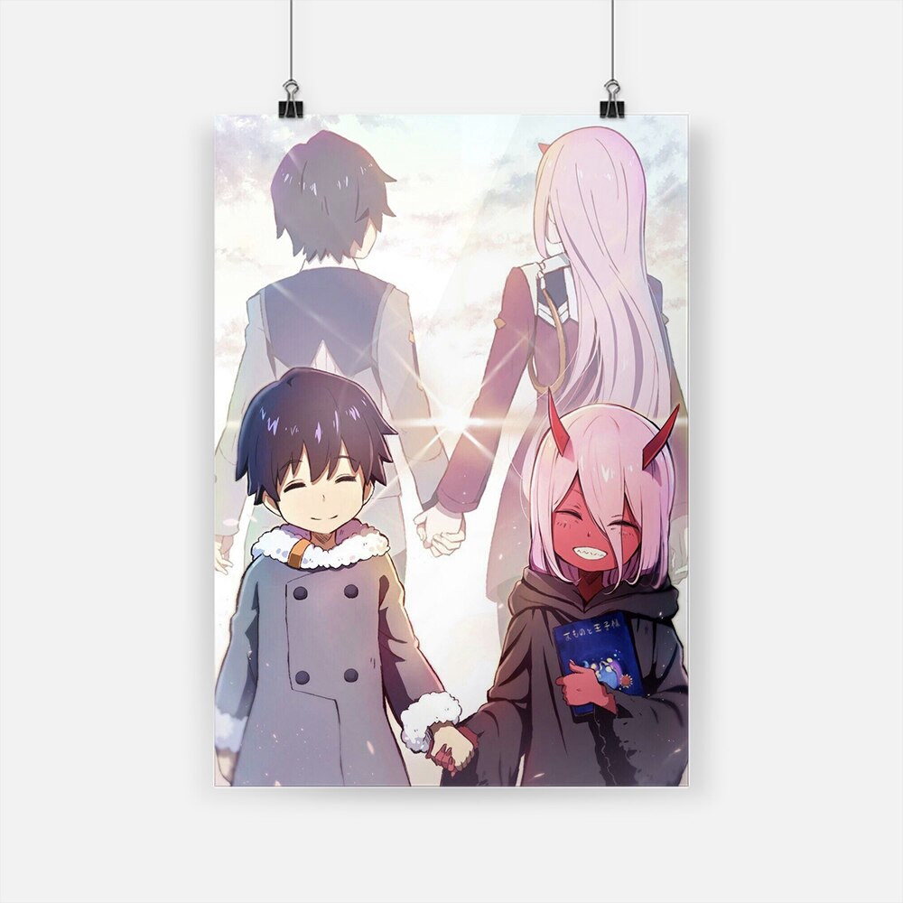 Anime Franxx Zero Two Kid art Poster Canvas Wall Art Decoration prints for living Kid Children room Home bedroom decor painting