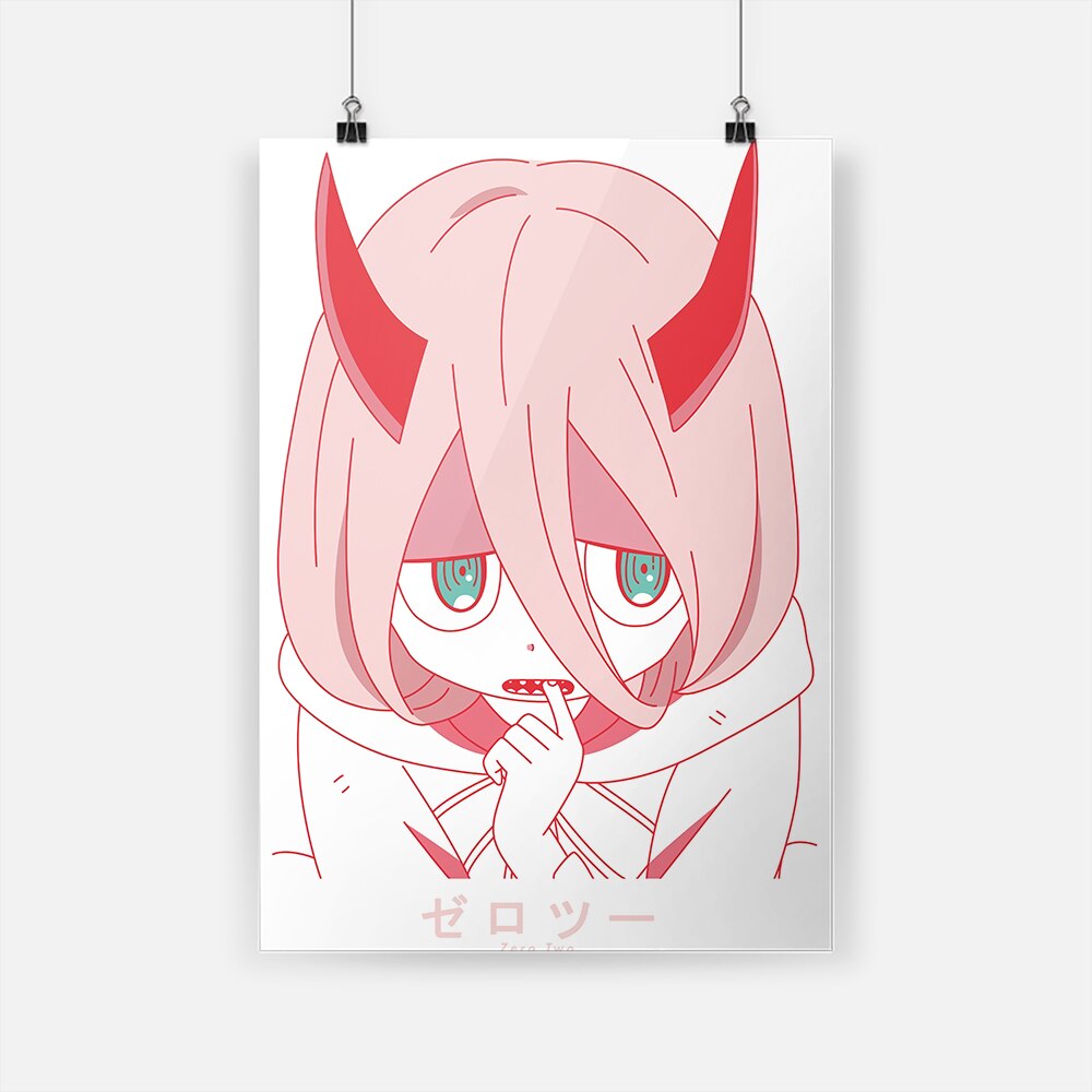 Anime Franxx Zero Two Kid art Poster Canvas Wall Art Decoration prints for living Kid Children room Home bedroom decor painting