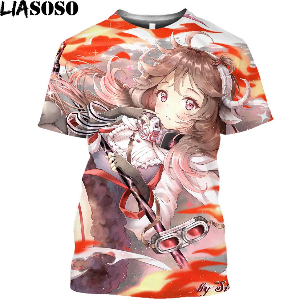 Arknights Vintage T Shirt Men Women Anime Cosplay Arknights Graphic Tee Casual O-Neck Kawaii Clothes Summer Plus Size Tops