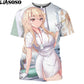 LIASOSO Anime Sexy Nurse Doctor Hot Sexy Body Loli Print Shirt 3D Summer Men Women T-shirt Holiday Otaku Clothing Maid Outfit