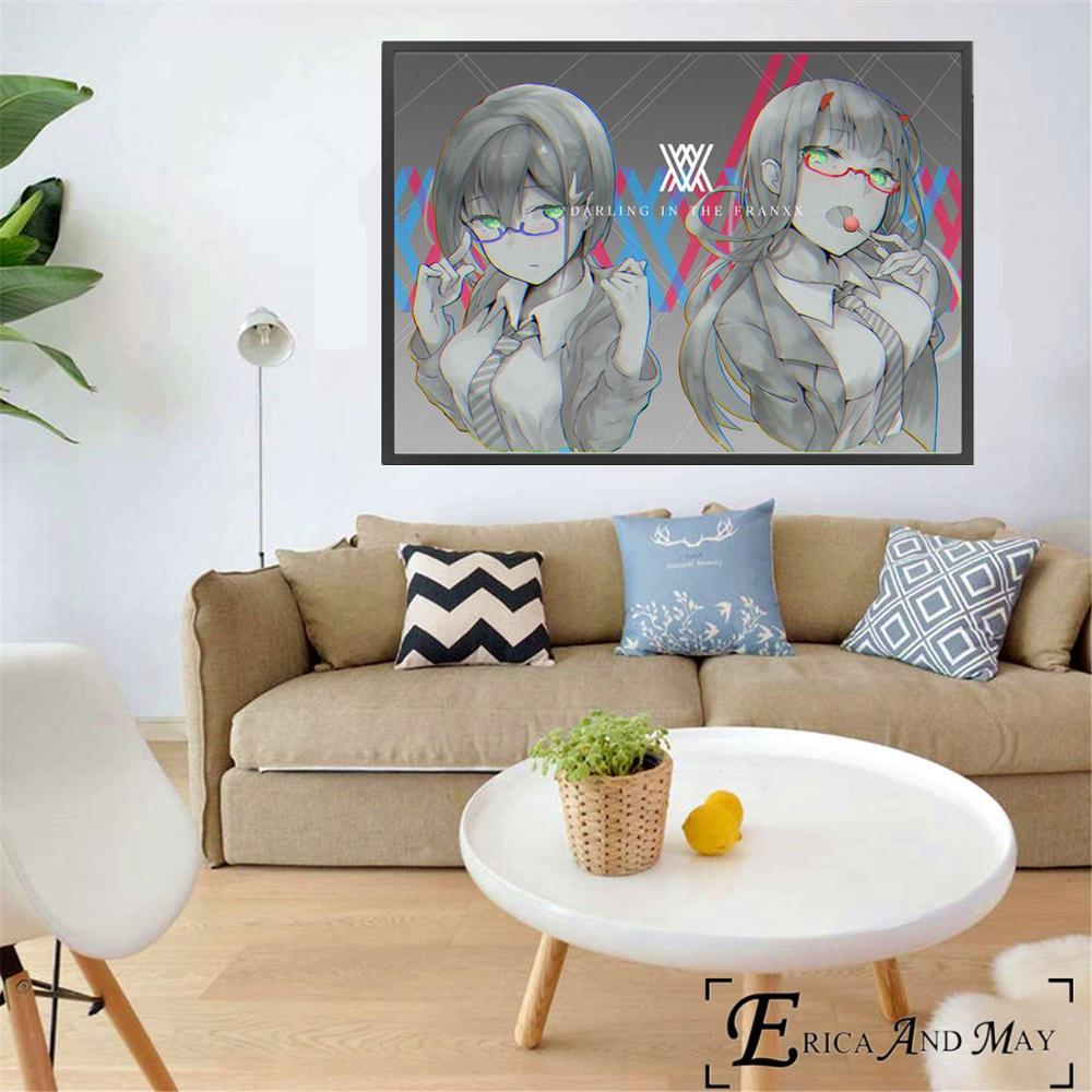 Darling In The Franxx Sexy Anime Figures Canvas Prints Modern Painting Posters Wall Art Pictures For Living Room Decoration