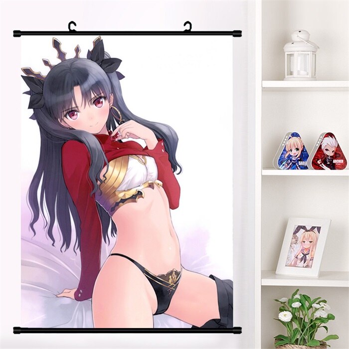 Japan Anime Fate/stay night Tohsaka Rin Sexy Cosplay Wall Scroll Mural Poster Wall Hang Poster Otaku Home Art Decor Collect Gift