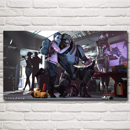 Mass Effect 2 3 4 Shooting Action Game Posters and Prints Bedroom Living Room Art Silk Painting Picture Modern Home Decoration