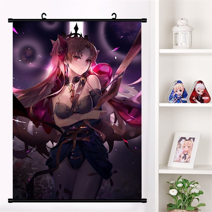 Japan Anime Fate/stay night Tohsaka Rin Sexy Cosplay Wall Scroll Mural Poster Wall Hang Poster Otaku Home Art Decor Collect Gift