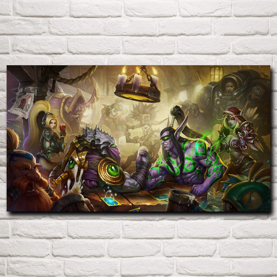 Sylvanas Windrunner Heroes Of The Storm Game Posters and Prints Wall Art Silk Painting Modern Home Decoration Living Room