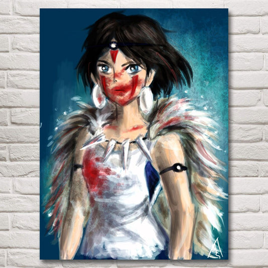 Hayao Miyazaki Princess Mononoke Forest Anime Posters and Prints Silk Painting Wall Art Bedroom Decoration Pictures Living Room