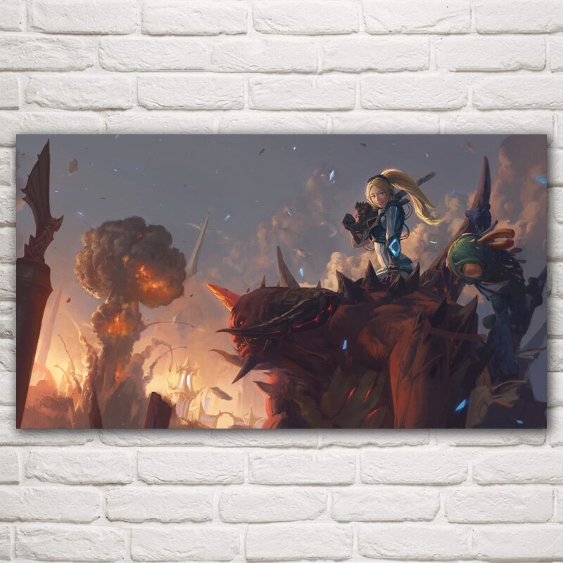 Sylvanas Windrunner Heroes Of The Storm Game Posters and Prints Wall Art Silk Painting Modern Home Decoration Living Room