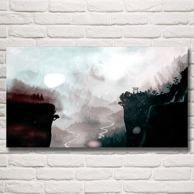 Shingeki No Kyojin Ackerman Anime Girls Poster Wall Art Silk Print Decoration Painting Bedroom Home Pictures Decor Living Room